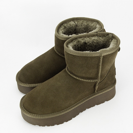 Ghete din piele naturala kaki B-JB1925 117 [7]