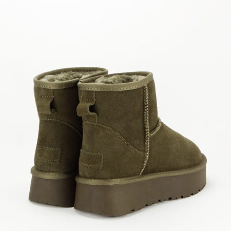 Ghete din piele naturala kaki B-JB1925 117 [5]