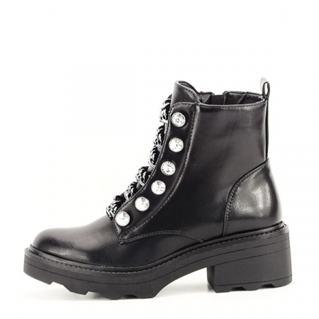 Ghete - Ghete negre cu cristale Ramona 118