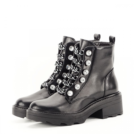 Ghete negre cu cristale Ramona 118 [1]