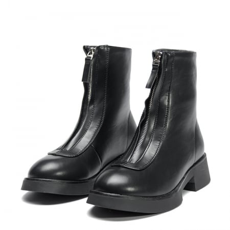 Ghete negre cu fermoar in fata B-7781A 114 [5]