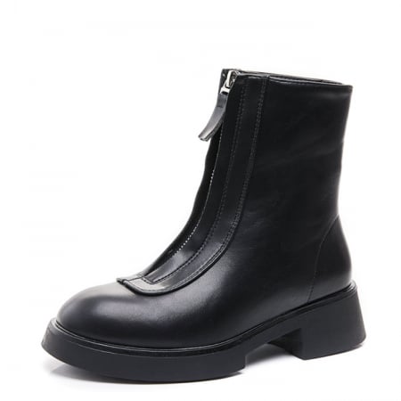 Ghete negre cu fermoar in fata B-7781A 114 [4]
