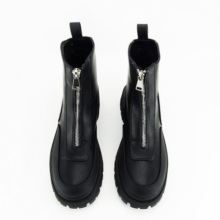 Ghete negre cu fermoar in fata BM63 112 [5]