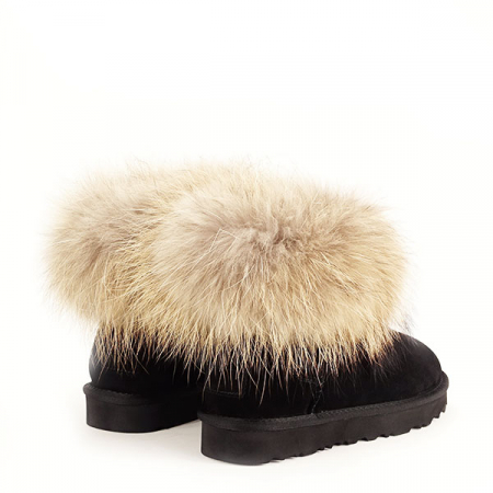 Ghete negre din piele naturala Alissa 110 [7]