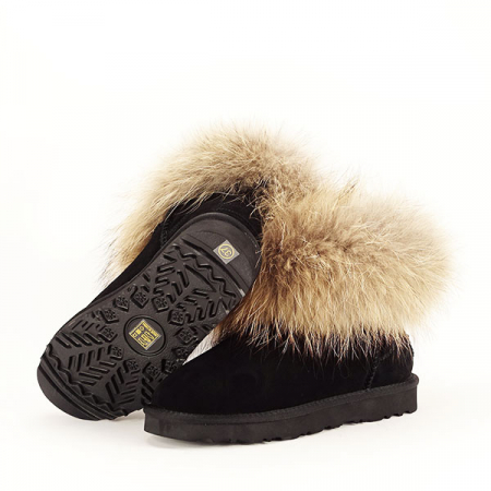 Ghete negre din piele naturala Alissa 110 [4]