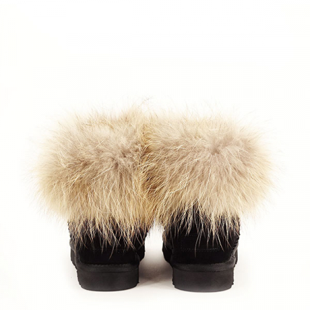 Ghete negre din piele naturala Alissa 110 [6]