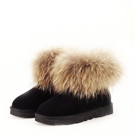 Ghete - Ghete negre din piele naturala Alissa 110