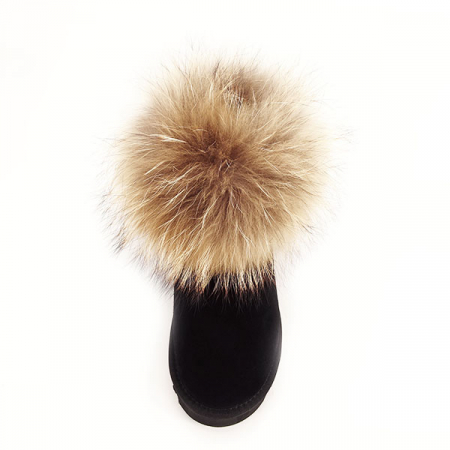 Ghete negre din piele naturala Alissa 110 [3]