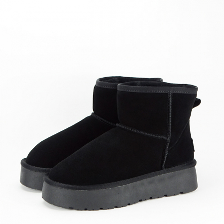 Femei - Ghete din piele naturala negre B-JB1925 117