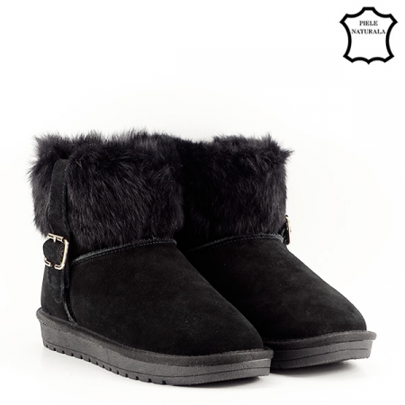 Ghete negre din piele naturala Miruna 18 [2]