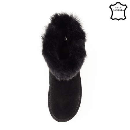 Ghete negre din piele naturala Miruna 18 [6]