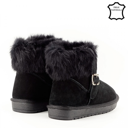 Ghete negre din piele naturala Miruna 18 [4]