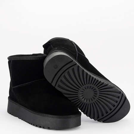 Ghete negre din piele naturala B-NN605 [8]