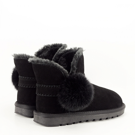 Ghete negre din piele naturala B-W8006 19 [5]