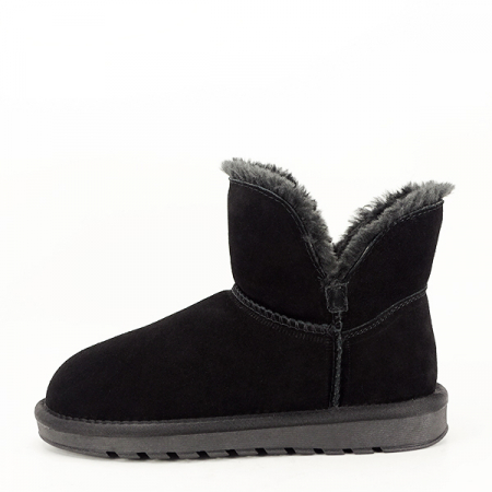 Ghete negre din piele naturala B-W8006 19 [2]