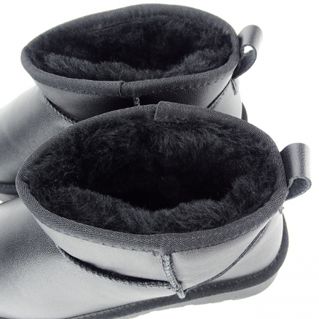 Ghete negre din piele naturala B-W5828-1 118 [10]