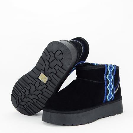 Ghete negre din piele naturala B-W5829 118 [3]