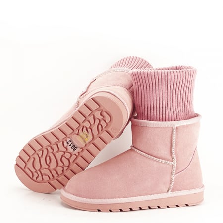 Ghete roz din piele naturala B-5812 110 [3]