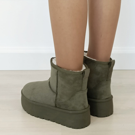 Ghete verzi imblanite cu talpa groasa B-LT33-45 111 [2]