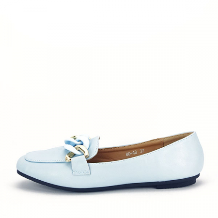 Mocasini si balerini - Mocasini albastri office/casual Britney