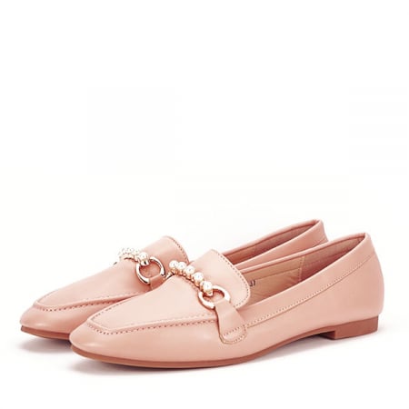 Mocasini roz cu perle Meredith [1]