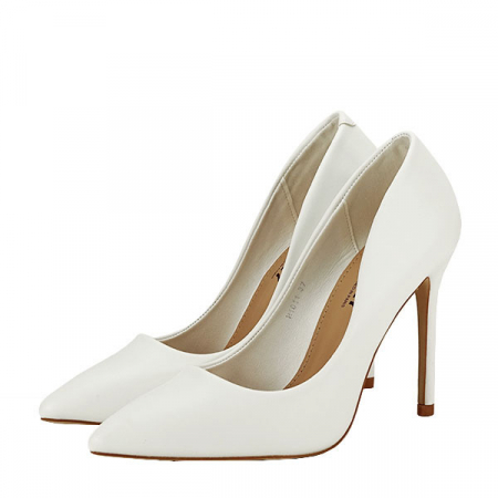 Femei - Pantofi albi eleganti H1011 03