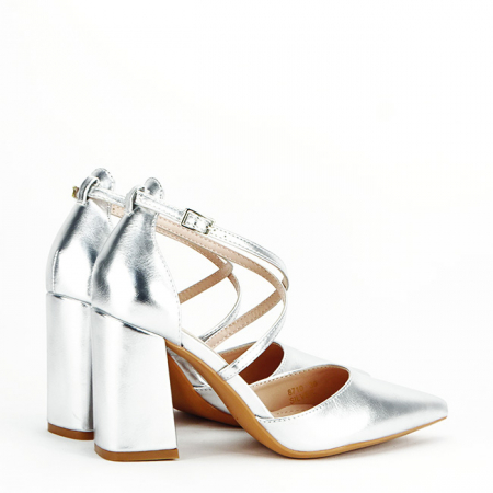 Pantofi argintii eleganti 8710 04 [4]