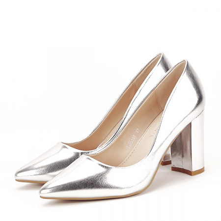 Pantofi argintii office/eleganti Anca 01 [1]
