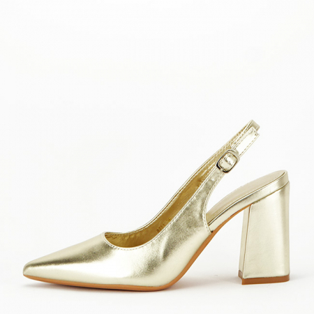Femei - Pantofi aurii eleganti 8711 04