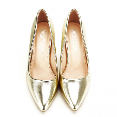Pantofi aurii office/eleganti Anca 01 [2]