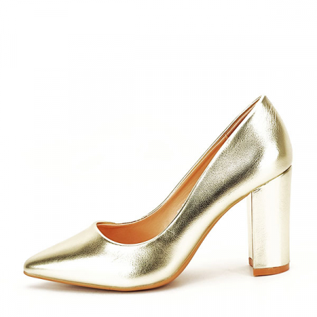 Femei - Pantofi aurii office/eleganti Anca 01