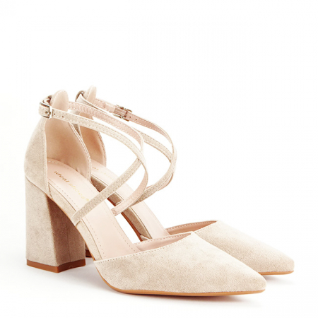 Pantofi bej eleganti 8709 04 [5]