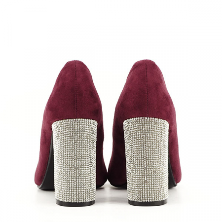Pantofi bordo cu toc Debbie 02 [5]