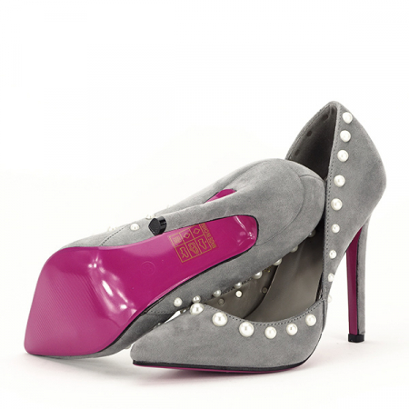 Pantofi gri decupati Carina 04 [3]