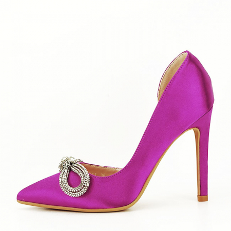 Pantofi magenta cu brosa 6841 04 [6]
