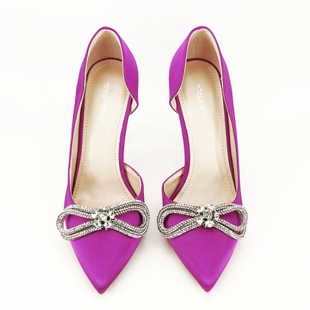Pantofi magenta cu brosa 6841 04 [1]