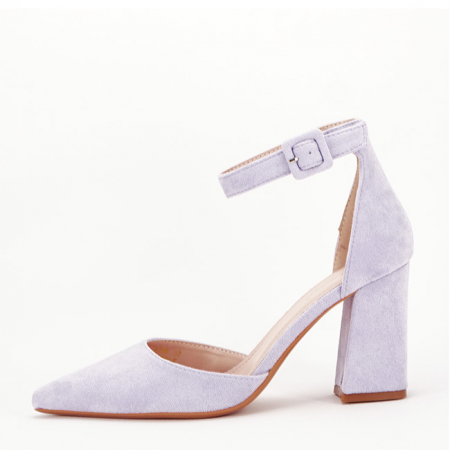Femei - Pantofi mov deschis decupati 8708 04