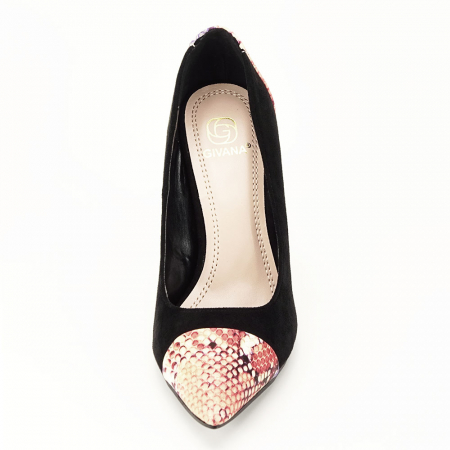 Pantofi cu imprimeu B-HD1879 02 Negru [3]