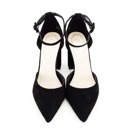 Pantofi negri cu toc gros BLQ6212 03 [2]