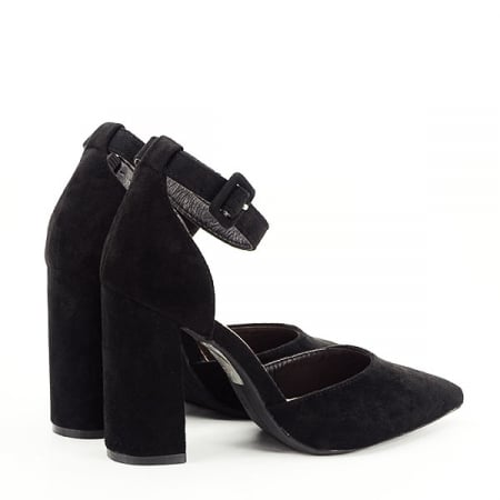 Pantofi negri cu toc gros BLQ6212 03 [6]