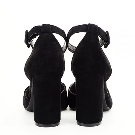 Pantofi negri cu toc gros BLQ6212 03 [5]
