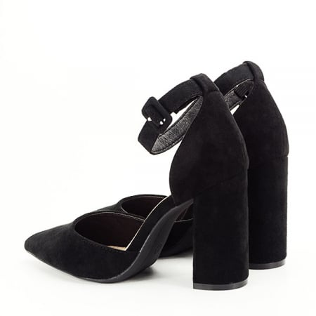 Pantofi negri cu toc gros BLQ6212 03 [4]