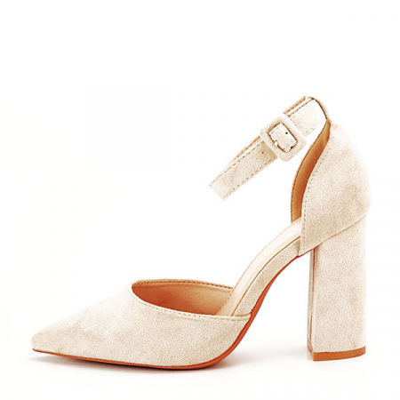 Femei - Pantofi nude cu toc gros BLQ6212 03
