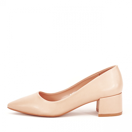 Pantofi nude cu toc mic Elena 01 [1]