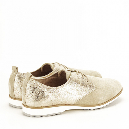Pantofi oxford din piele naturala bej Selena 01 [5]