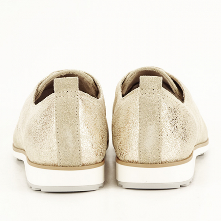 Pantofi oxford din piele naturala bej Selena 01 [4]