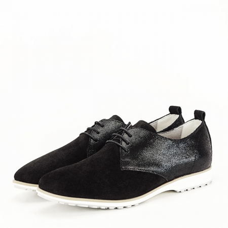 Pantofi oxford din piele naturala negri Selena 01 [1]