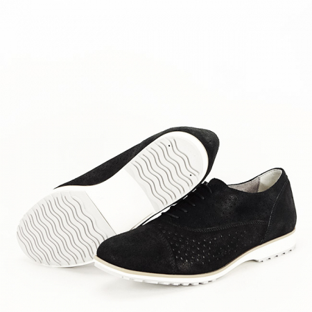 Pantofi oxford din piele naturala negru Magda 01 [7]