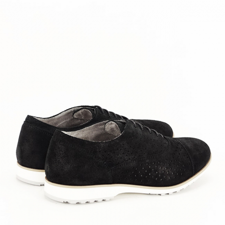 Pantofi oxford din piele naturala negru Magda 01 [5]