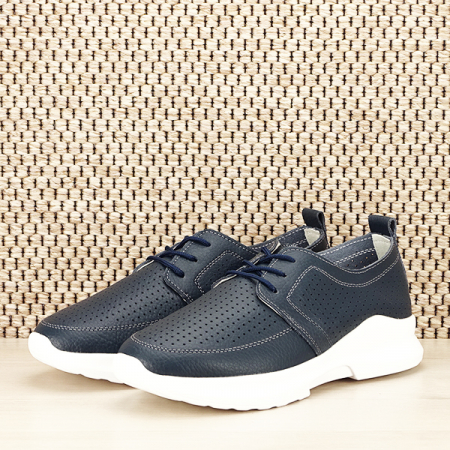 Femei - Pantofi piele naturala bleumarin Angela M4